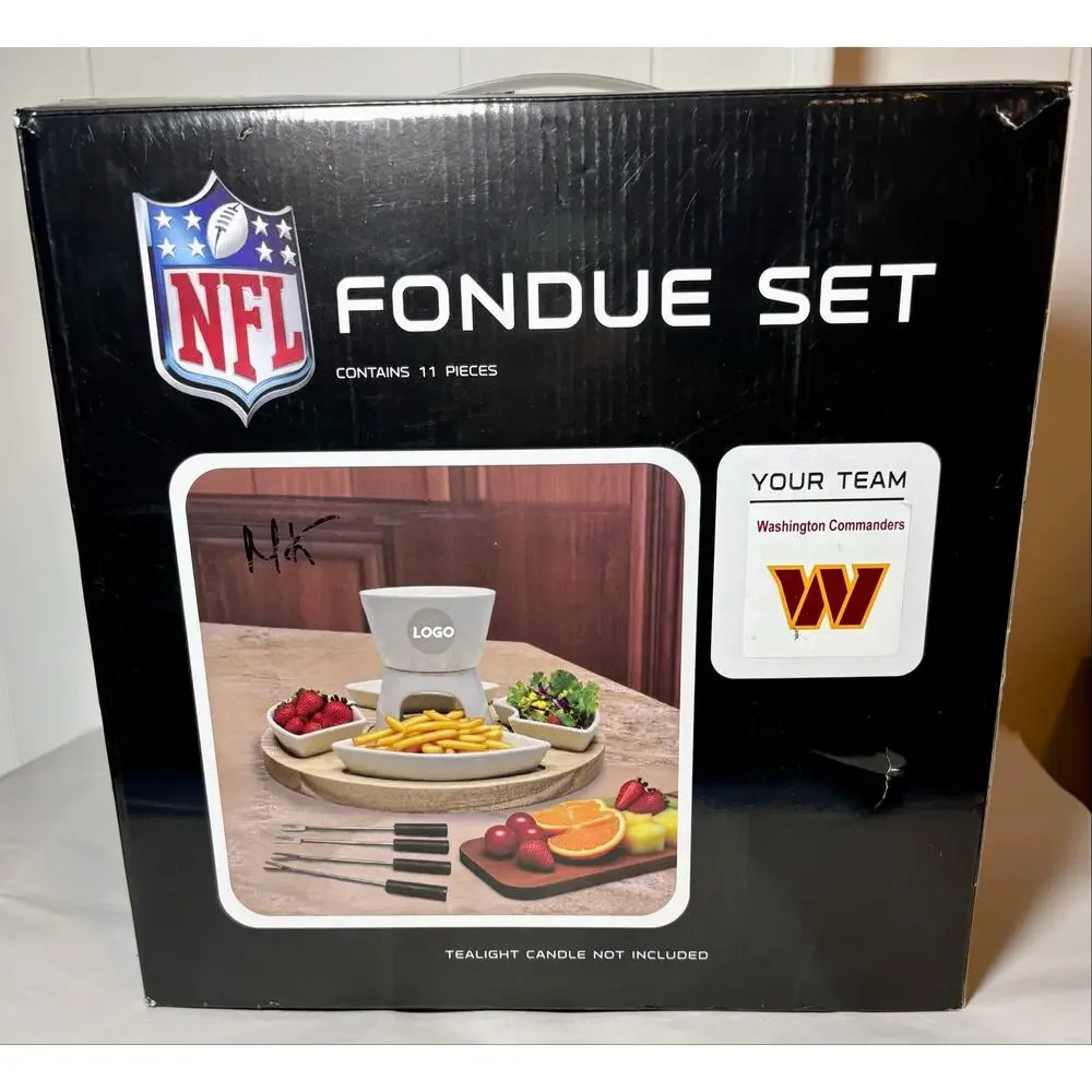 Washington Commanders NFL Fondue Set- 11 Pieces- New in Box